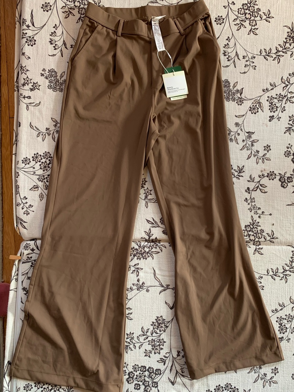 Halara Wide-Leg Work Pants Brown